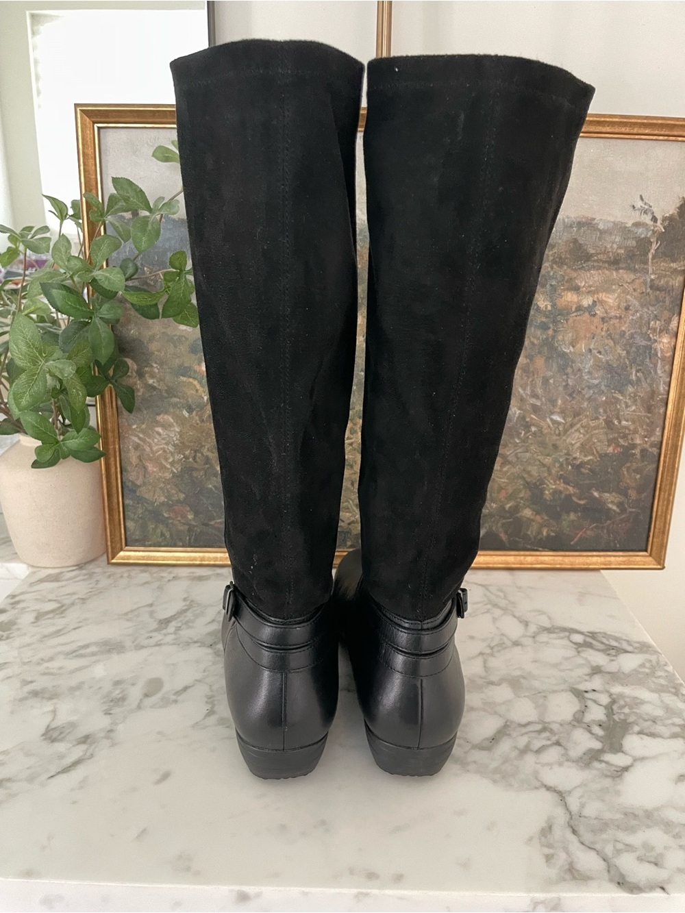 Dansko Francesca Knee High Riding Boots Size 11 (42) Black Leather Sporty Calf - Picture 6 of 7